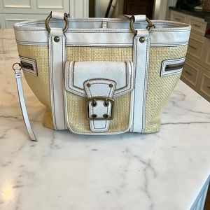 Coach straw bag